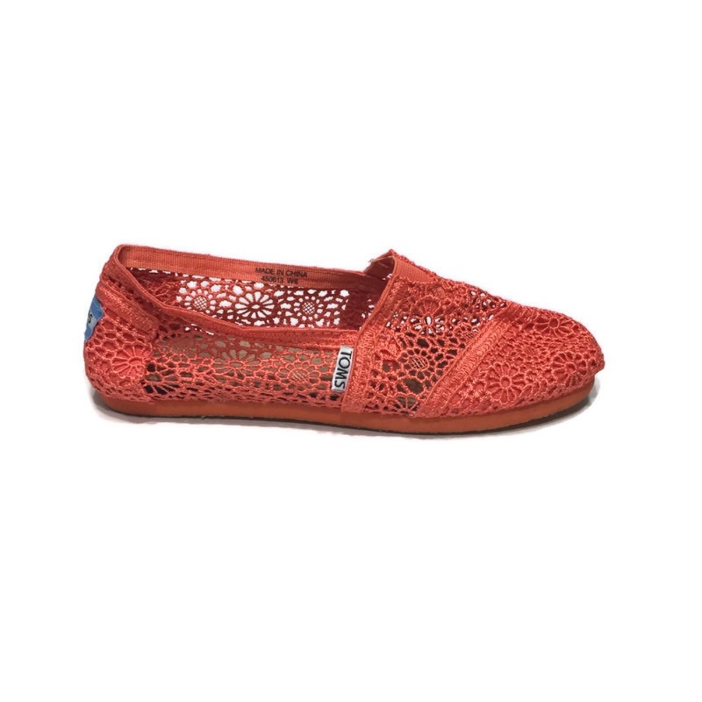 Toms Orange Lace Shoes Sz 6